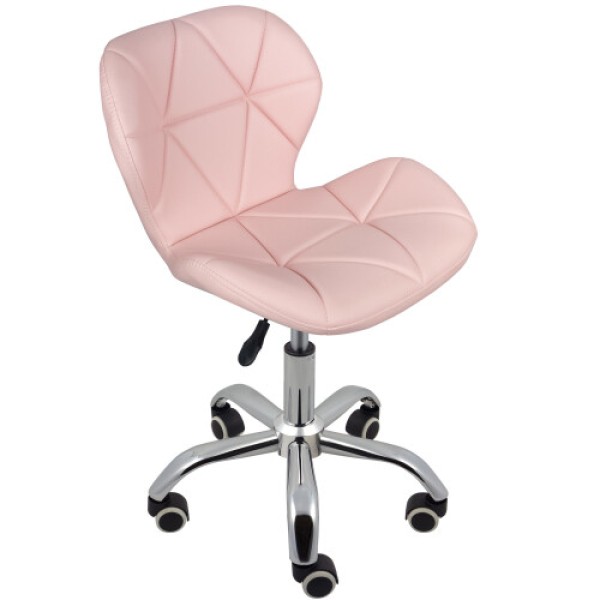 (Pink) Charles Jacobs Cushioned Swivel Office Chair